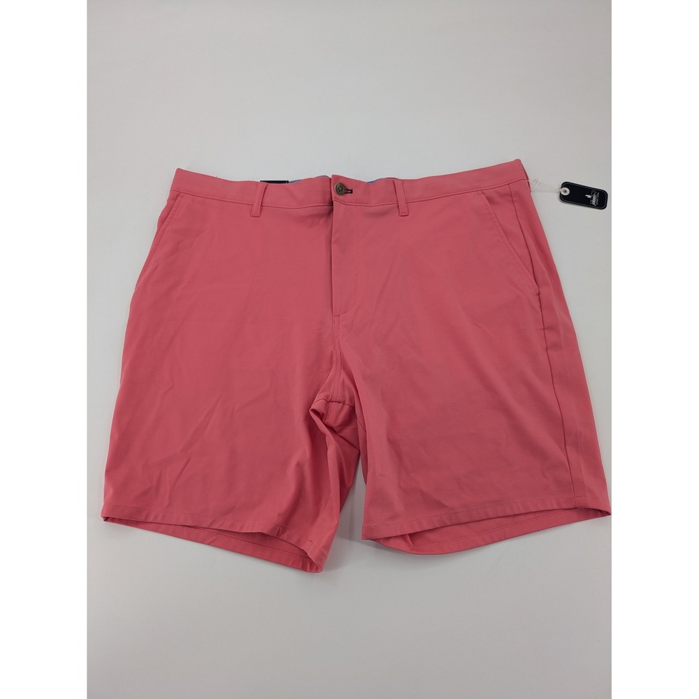 NWT‎ $118 Johnnie-O Shorts Mens 38 Malibu Red Jupiters Stretch Chino Golf Preppy